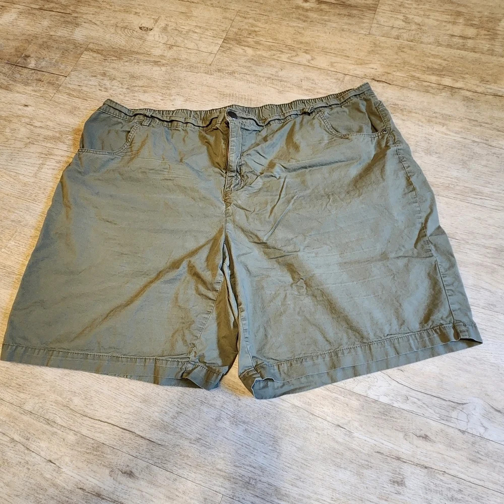 Basic Editions Women’s Shorts Size 2X Sea Green - Picture 2 of 5